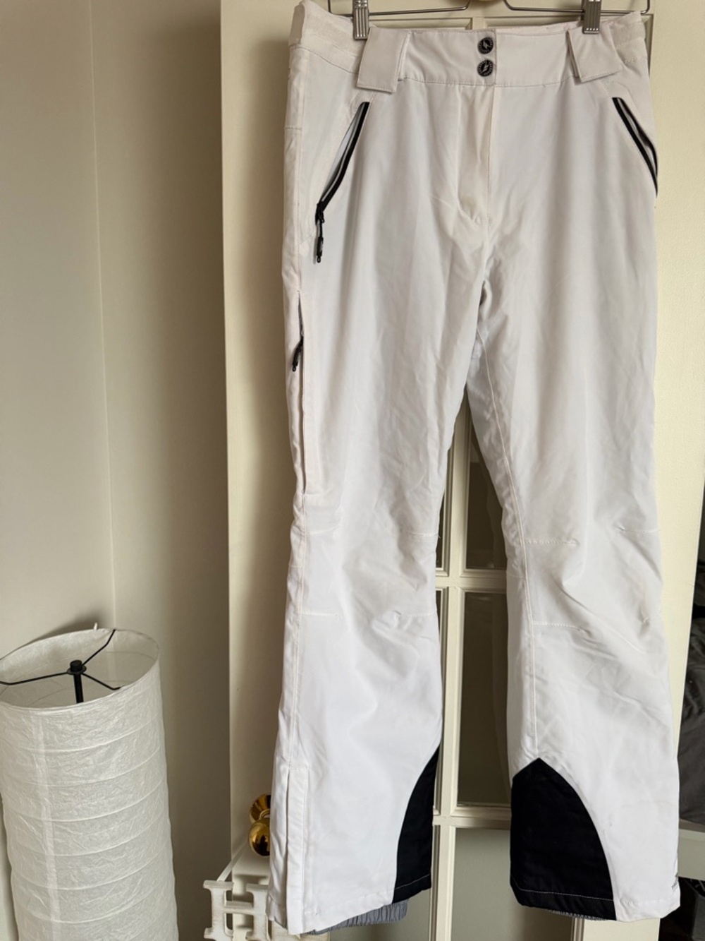 Trespass White Cargo Ski Pants with Black Trim